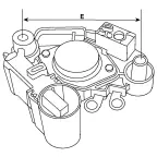 Régulateur compatible pour alternateur MITSUBISHI MD354797