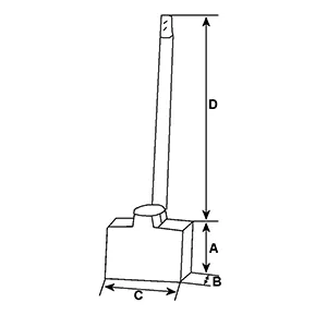 Schéma balai de charbon de démarreur