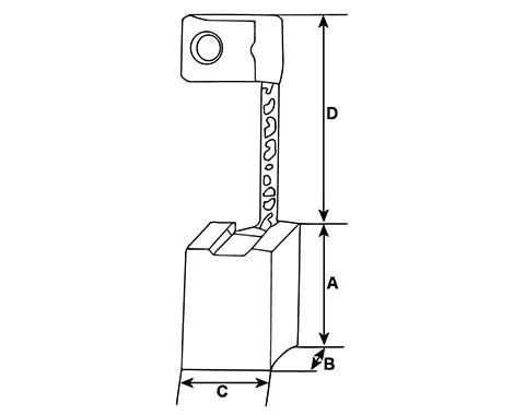Schéma balai de charbon de démarreur