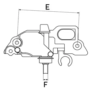 Schéma cotes et dimensions du régulateur d'alternateur 33503